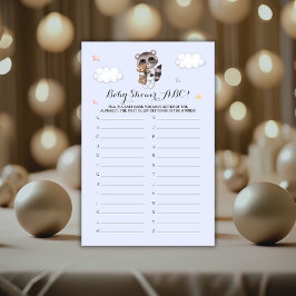 Jogo do Chá de fraldas Gentboy Raccoon ABC