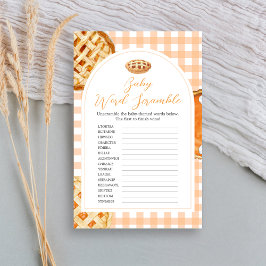 Jogo do Chá de fraldas Pequeno Pie Gingham