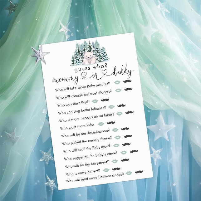 Jogo do Chá de fraldas Polar Bear Winter (Criador carregado)