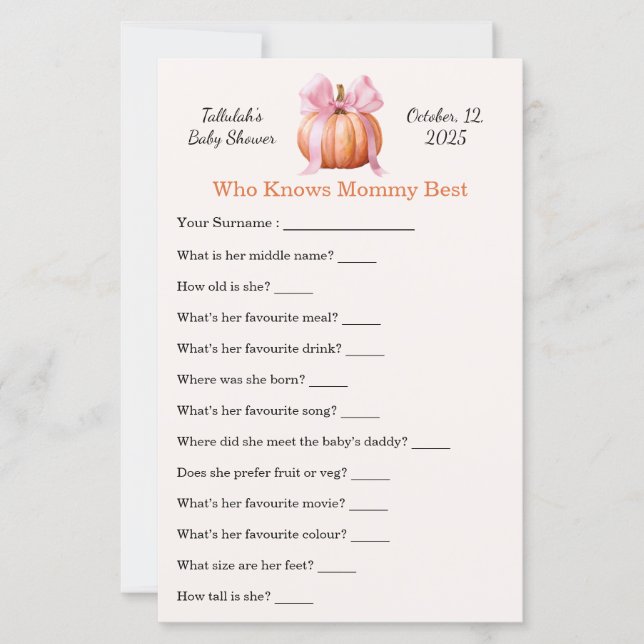 Jogo do chá de fraldas [ Quem conhece melhor a Mam (Frente)