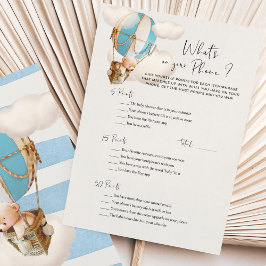 Jogo do Chá de fraldas Urso - O que há no seu tele