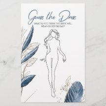 Jogo do chá de panela adivinha o cartão de vestime