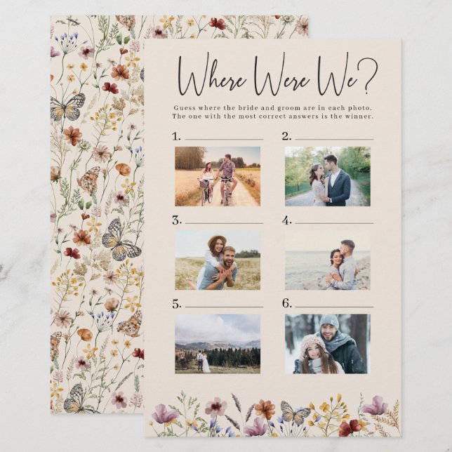 Jogo do Chá de panela Boho Photo (Frente/Verso)