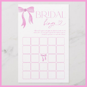 Jogo do Chá de panela Bridal Bingo Pink