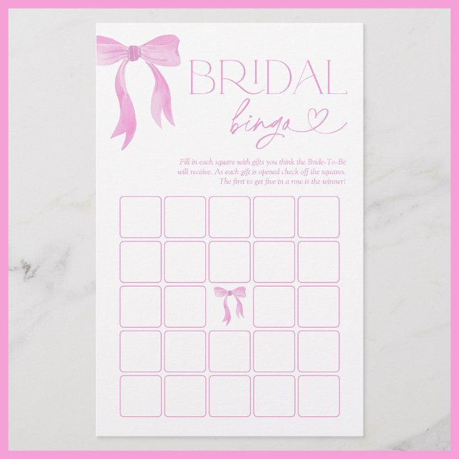 Jogo do Chá de panela Bridal Bingo Pink (Criador carregado)