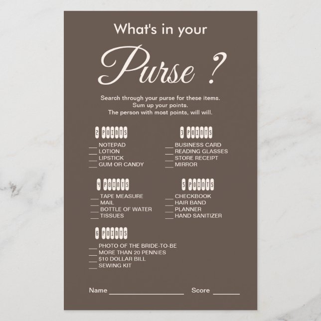 Jogo do Chá de panela Brown moderno e elegante (Verso)