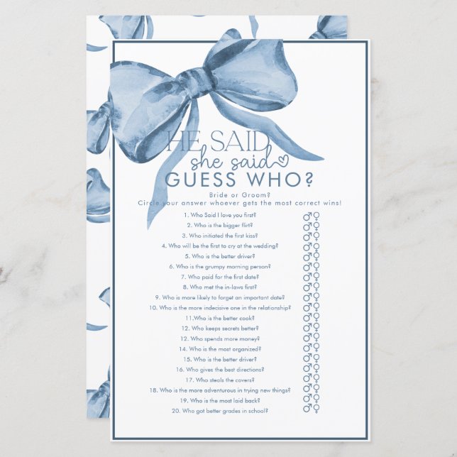 Jogo do Chá de panela do Friso (Frente/Verso)