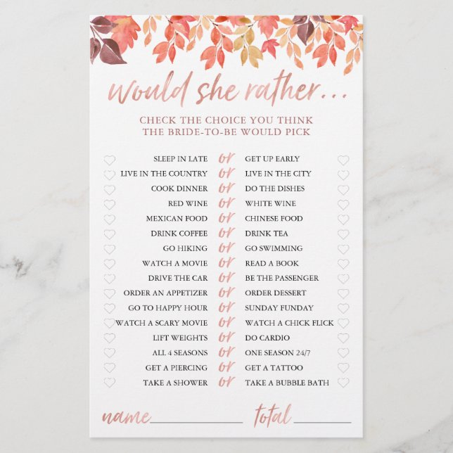 Jogo do chá de panela Ela Preferencialmente Sair (Frente)