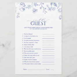 Jogo do Chá de panela Floral Branco e Azul