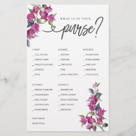 Jogo do chá de panela O que há na sua bolsa?