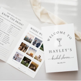 Jogo do Chá de panela Quinn Script e Menu Booklet