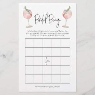 Jogo do Coquetel Bridal Bingo Bachelorette