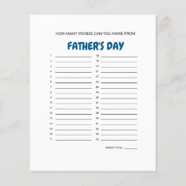 Jogo do Dia de os pais Word Maker