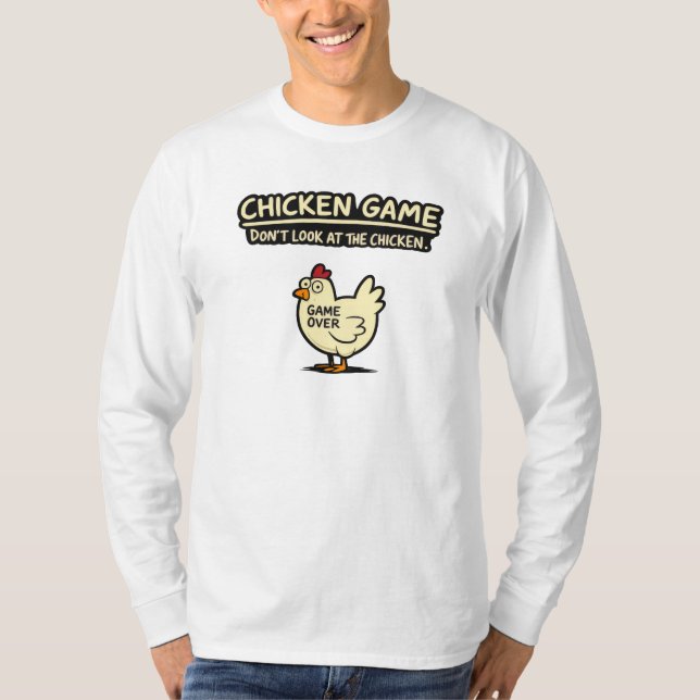 Jogo do Frango – Camiseta de Humor Engraçado de Fr (Frente)