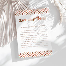 Jogo do Groovy Retro Girls Birthday Trivia