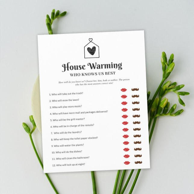 Jogo do Partido do Aquecimento do Coração Doce (Sweet Heart House Warming Party Game)