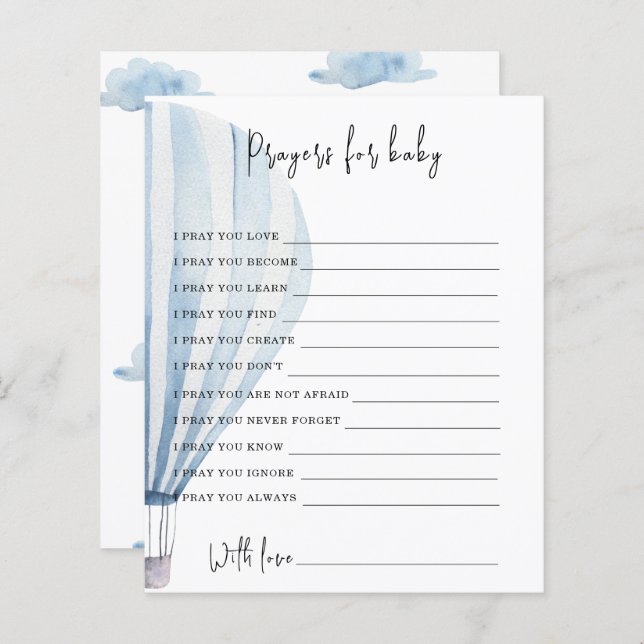 Jogo do Partido do Balão de Ar Quente | oração par (Frente/Verso)