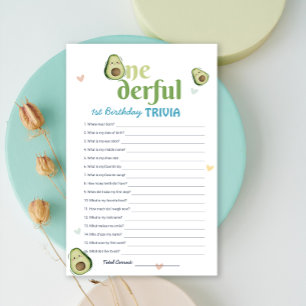 Jogo do primeiro aniversario Bonito Avocado Avocad