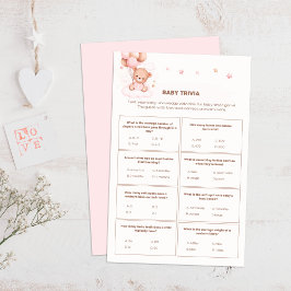 Jogo do Urso Cónico e Balões Cor-de-Rosa Chá de fr