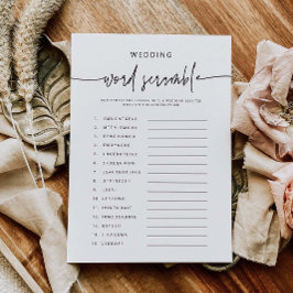 Jogo do Word Scramble do cartão de atividade do ch