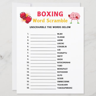 Jogo do Word Scramble in a box