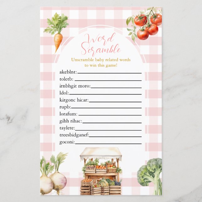 Jogo do Word Scramble, novo e crescido localmente (Frente)