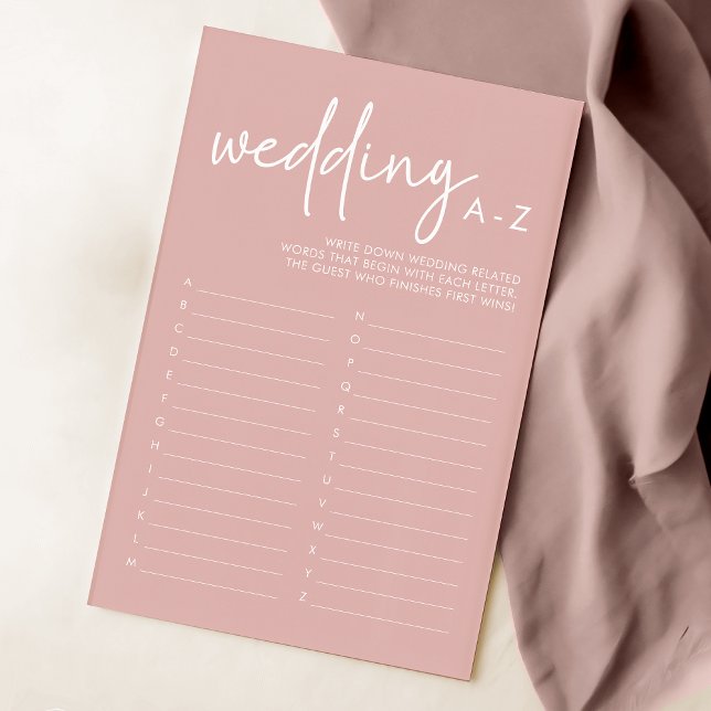 Jogo Dusty Pink Chá de panela Casamento A-Z (Criador carregado)