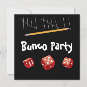Jogo e convite dos dados de Bunco