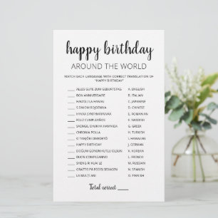 Jogo editável de Feliz Aniversário ao Redor do Mun