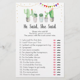 Jogo Ele Disse Ela Disse Cactus Gold Fiesta