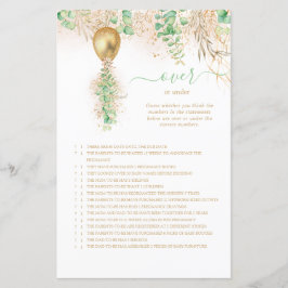 Jogo Elegante de Chuvada de Bebê Floral Dourado Ac