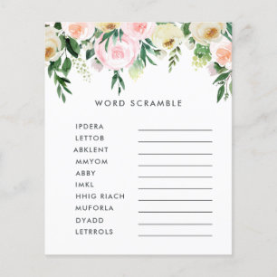 jogo elegante floral com aquarela chá de fraldas