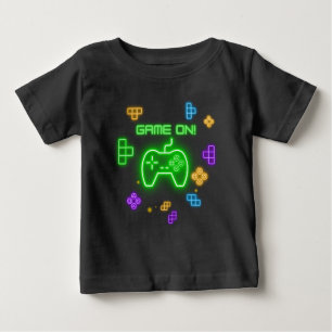 Jogo em T-Shirt de jogador verde, azul e amarelo n
