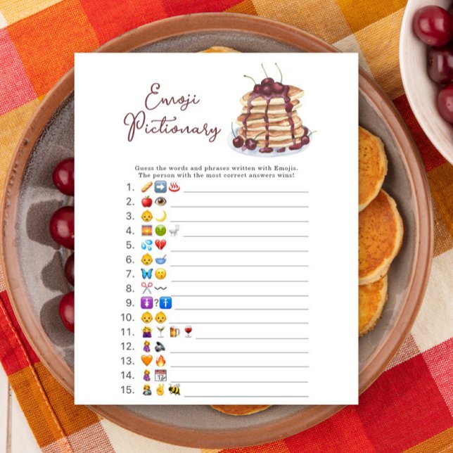 Jogo Emoji Pictionary chá de fraldas Pancakes (Criador carregado)