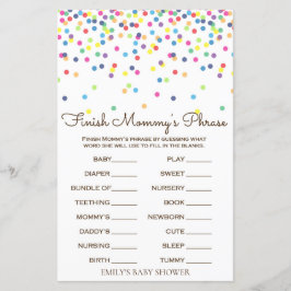 Jogo Impresso para Chá de Bebê com Granulado de Ar