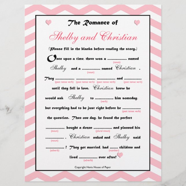 Jogo Libs de Casamento de chá de panela (Frente)