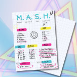 Jogo MASH, Convite de festas 90<br><div class="desc">Jogue uma festa de aniversário dos anos 90 com este convite nostálgico de mash game. Adicione seus detalhes facilmente usando o modelo,  e convide seus hóspedes para um bash para se lembrar!</div>