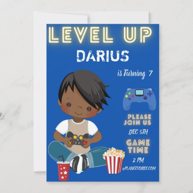 Jogo No Cartão De Convite De Aniversário (Frente)