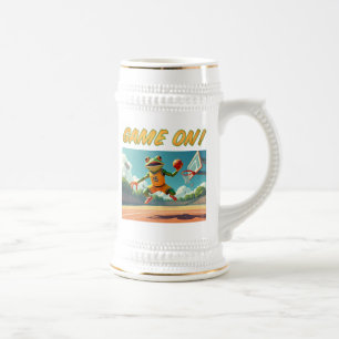 Jogo no Sapo de basquete caneca de cerveja à esque