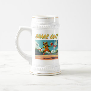 Jogo no Sapo de basquetebol caneca de cerveja dois