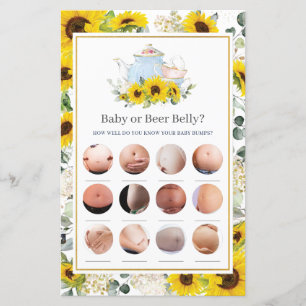 Jogo para bebê ou barriga de cerveja do Sunflower