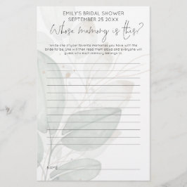 Jogo para Chá de Noiva: Qual é a Memória por trás