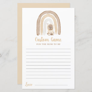 Jogo Personalizado do Urso de Teddy e do Chá de fr