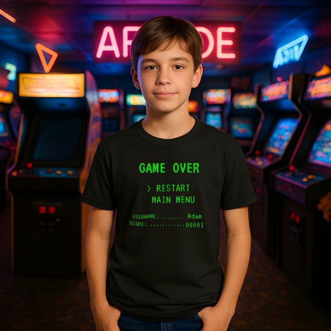 Jogo Personalizado Sobre Camisa T De Arcade (Criador carregado)