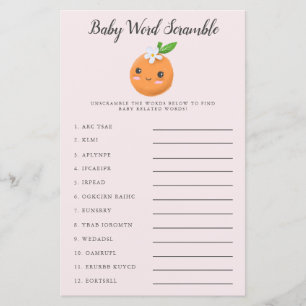 Jogo Pink Little Cutie Baby Word Scramble