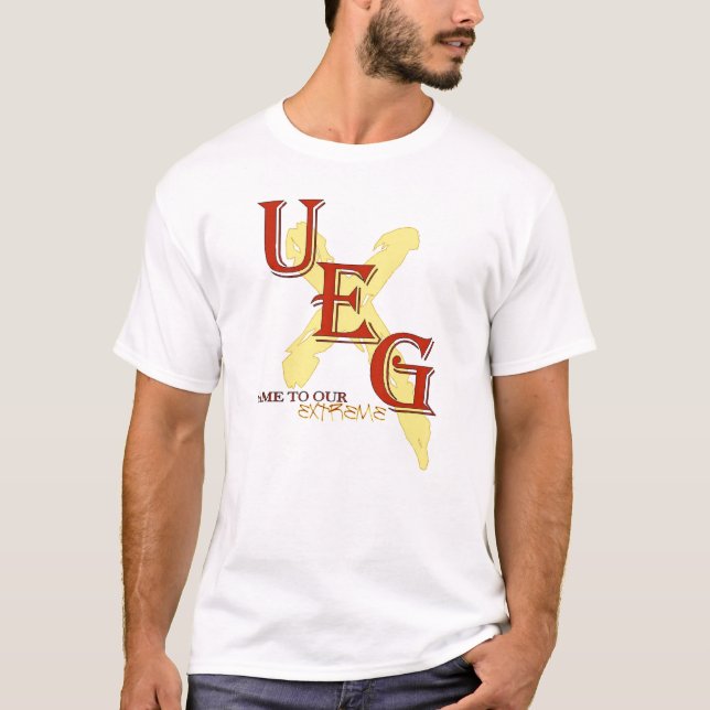 Jogo preto de UEG a nosso t-shirt extremo (Frente)