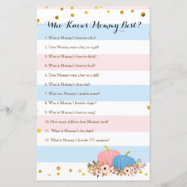 Jogo Quem Conhece Melhor a Mamãe Abóbora Rosa e Az