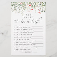 Jogo Quem Conhece Melhor a Noiva do Prado de Flore