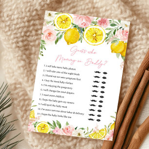 Jogo Quem é Mamãe ou Papai Flor de Rosa Limão Gues