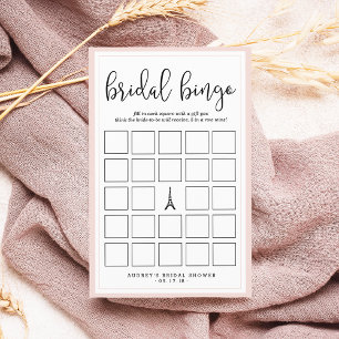Jogo romance do Bingo do chá de panela de Paris